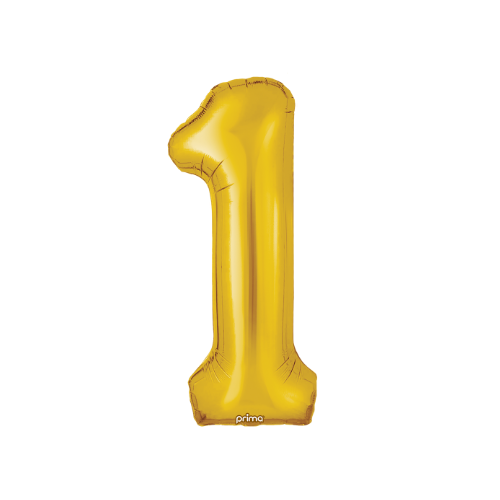 PRIMA 16" Gold Foil Balloon Number (2ct)