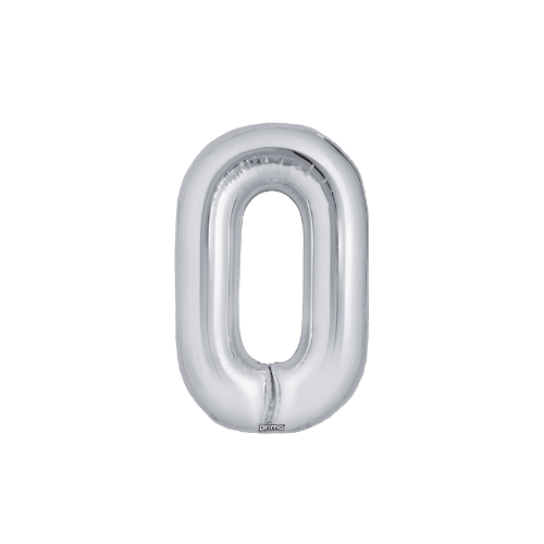 PRIMA 16" Silver Foil Balloon Number (2ct)