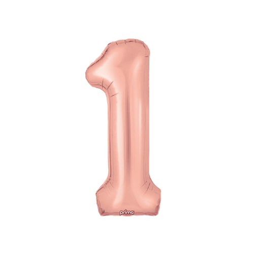 PRIMA 34" Rose Gold Foil Balloon Number
