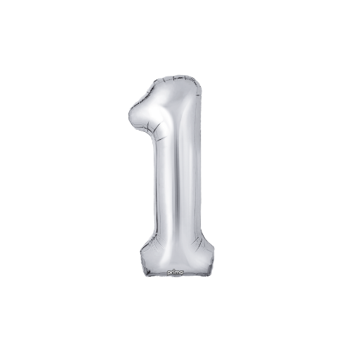 PRIMA 34" Silver Foil Balloon Number