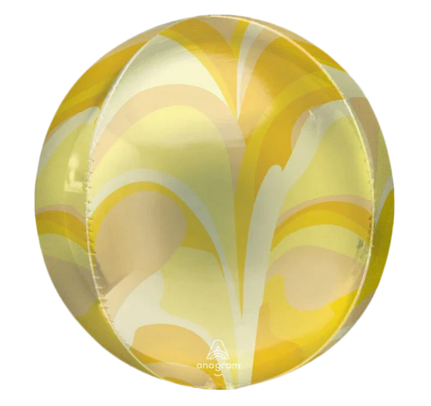 Anagram 16" Gold Macro Marble Orbz Balloon