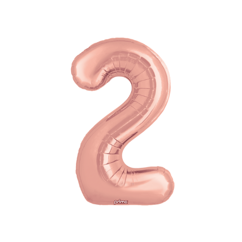 PRIMA 34" Rose Gold Foil Balloon Number