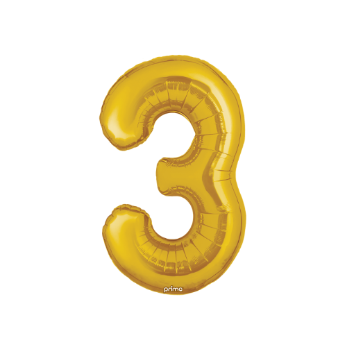 PRIMA 16" Gold Foil Balloon Number (2ct)