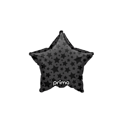 9" Star Black Shiny & Matte Stars (6 ct)
