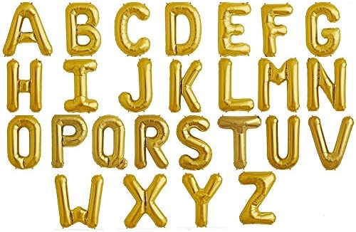 34" Gold Foil Balloon Letter