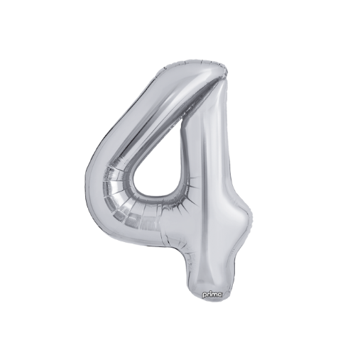 PRIMA 16" Silver Foil Balloon Number (2ct)