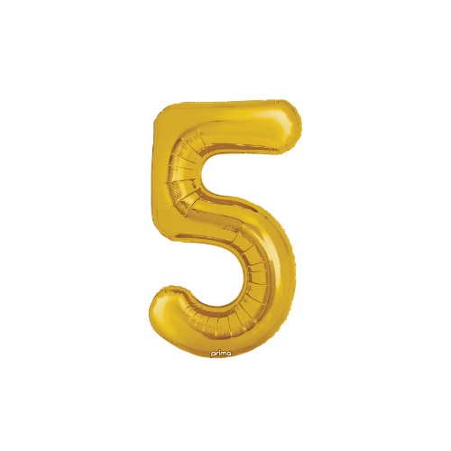 PRIMA 16" Gold Foil Balloon Number (2ct)