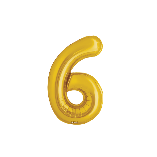 PRIMA 16" Gold Foil Balloon Number (2ct)