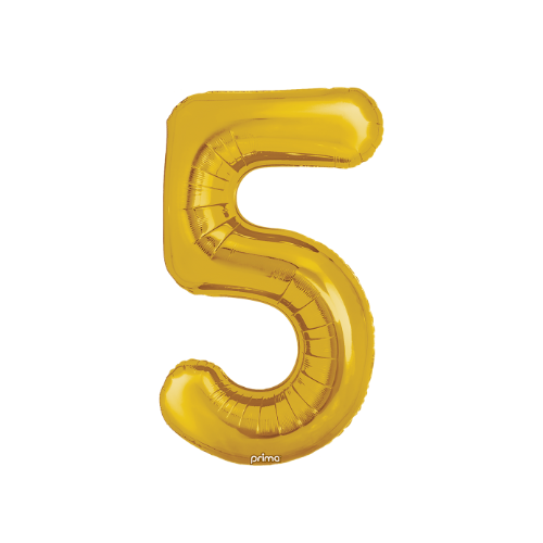 PRIMA 34" Gold Foil Balloon Number