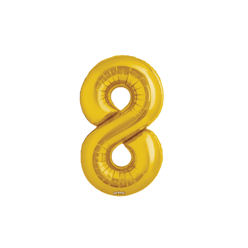 PRIMA 16" Gold Foil Balloon Number (2ct)