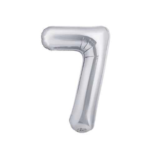PRIMA 34" Silver Foil Balloon Number