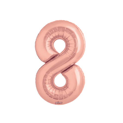 PRIMA 34" Rose Gold Foil Balloon Number