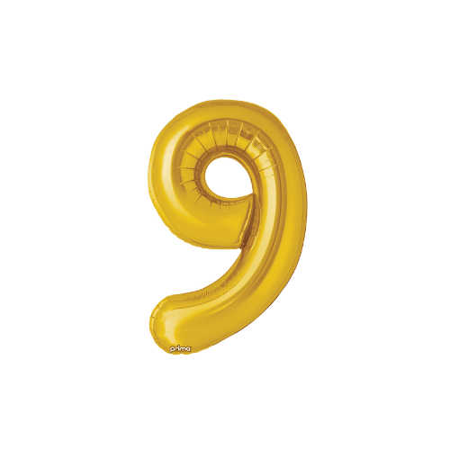 PRIMA 16" Gold Foil Balloon Number (2ct)