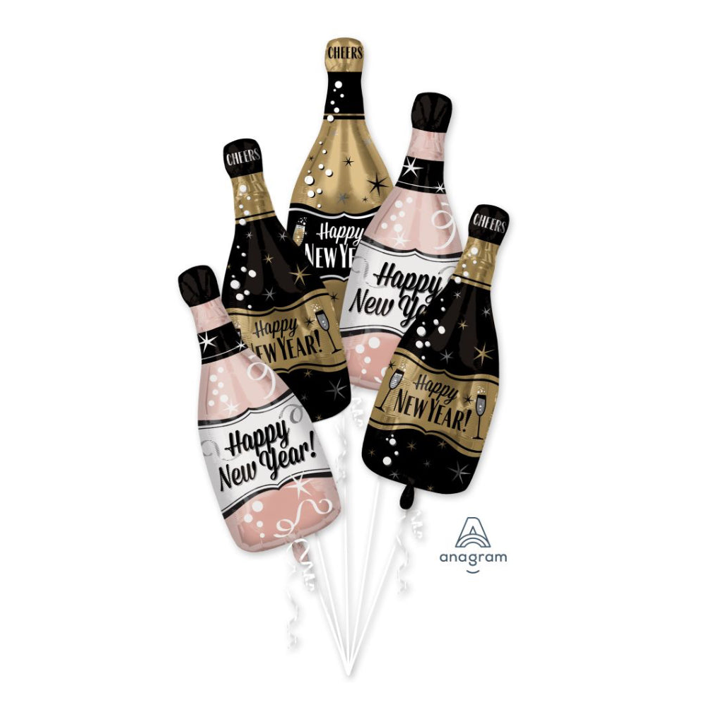 Anagram Happy New Year Bubbly Bottles Balloon Bouquet