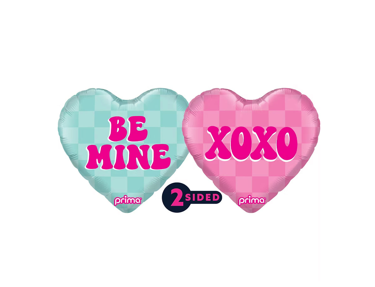 PRIMA 9" Heart Conversation Heart Checker 6ct (AIR-FILL ONLY)