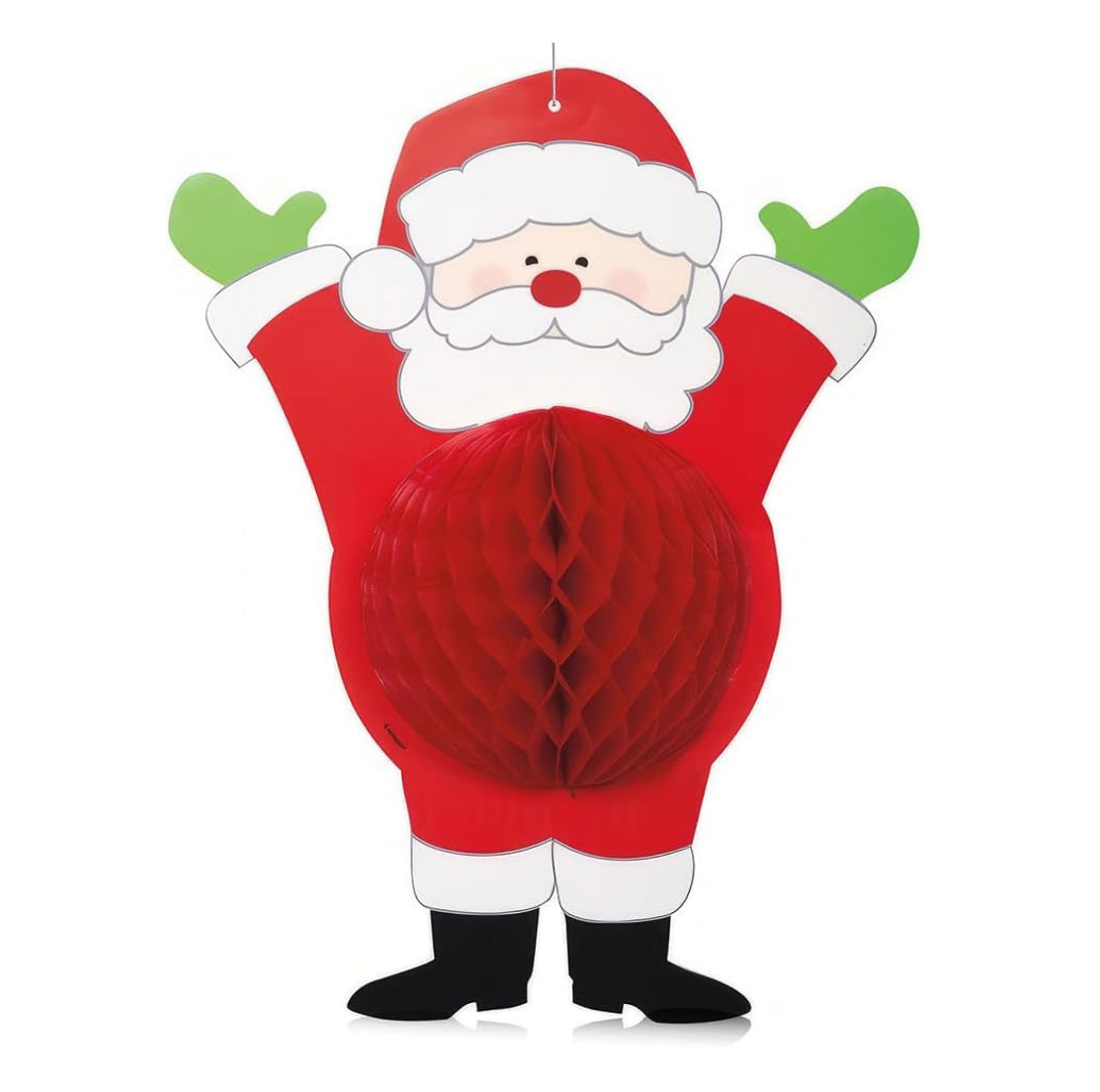 UNIQUE Santa Honeycomb Hanging Decoration 14”