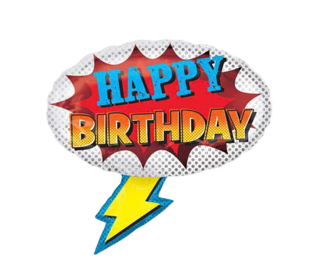Anagram 27" Superhero Birthday Foil Balloon