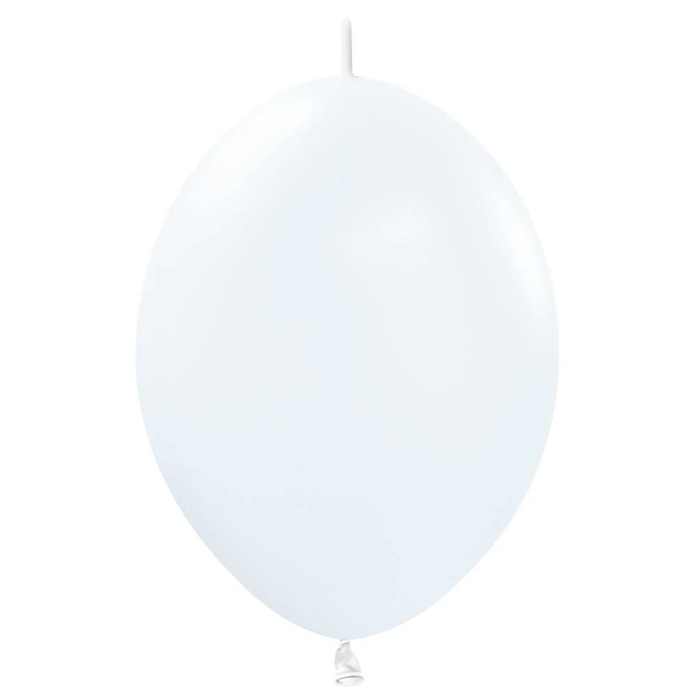 SEMPERTEX 6" Link-o-loon Fashion White 50ct