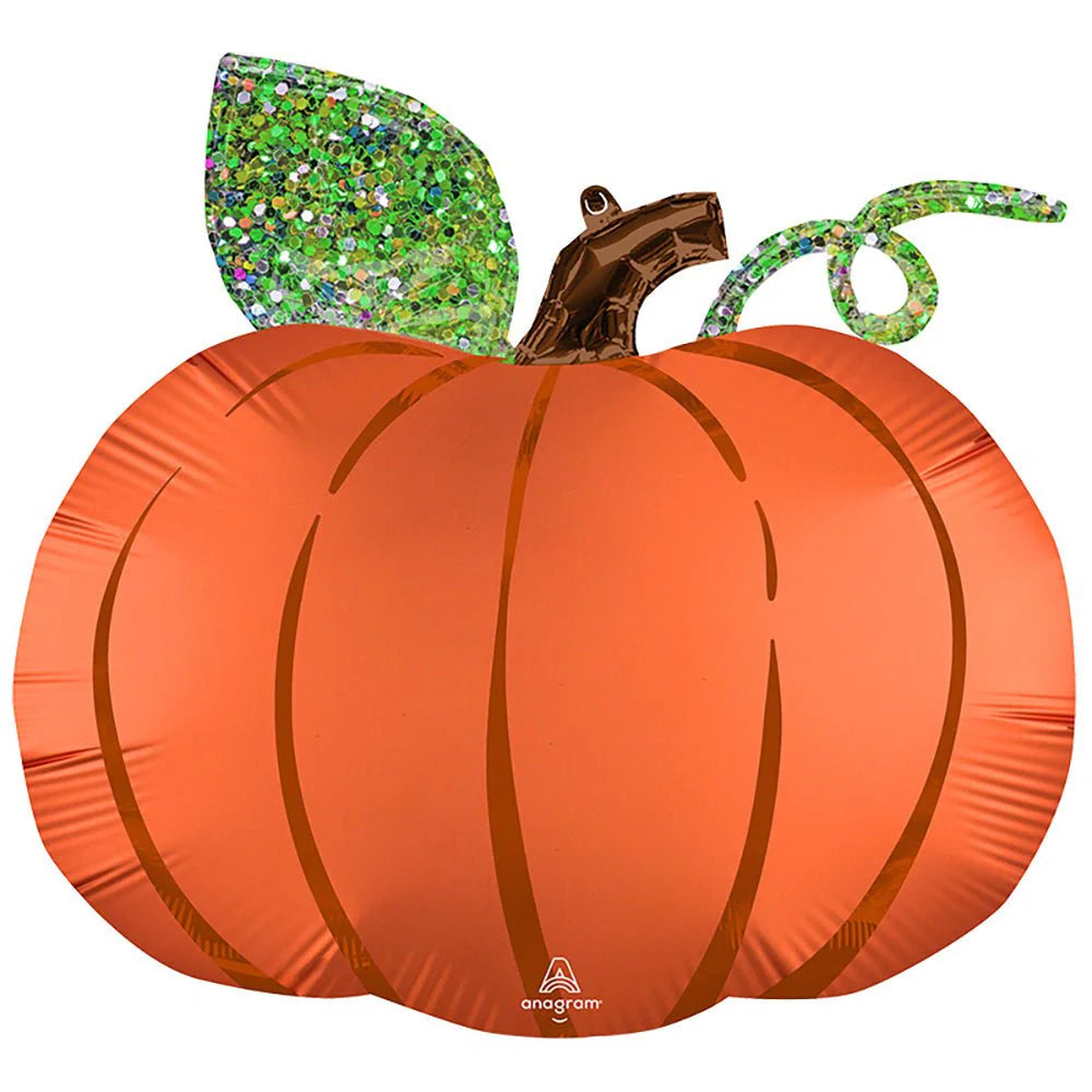 Anagram 25" Satin Infused Pumpkin Foil Balloon