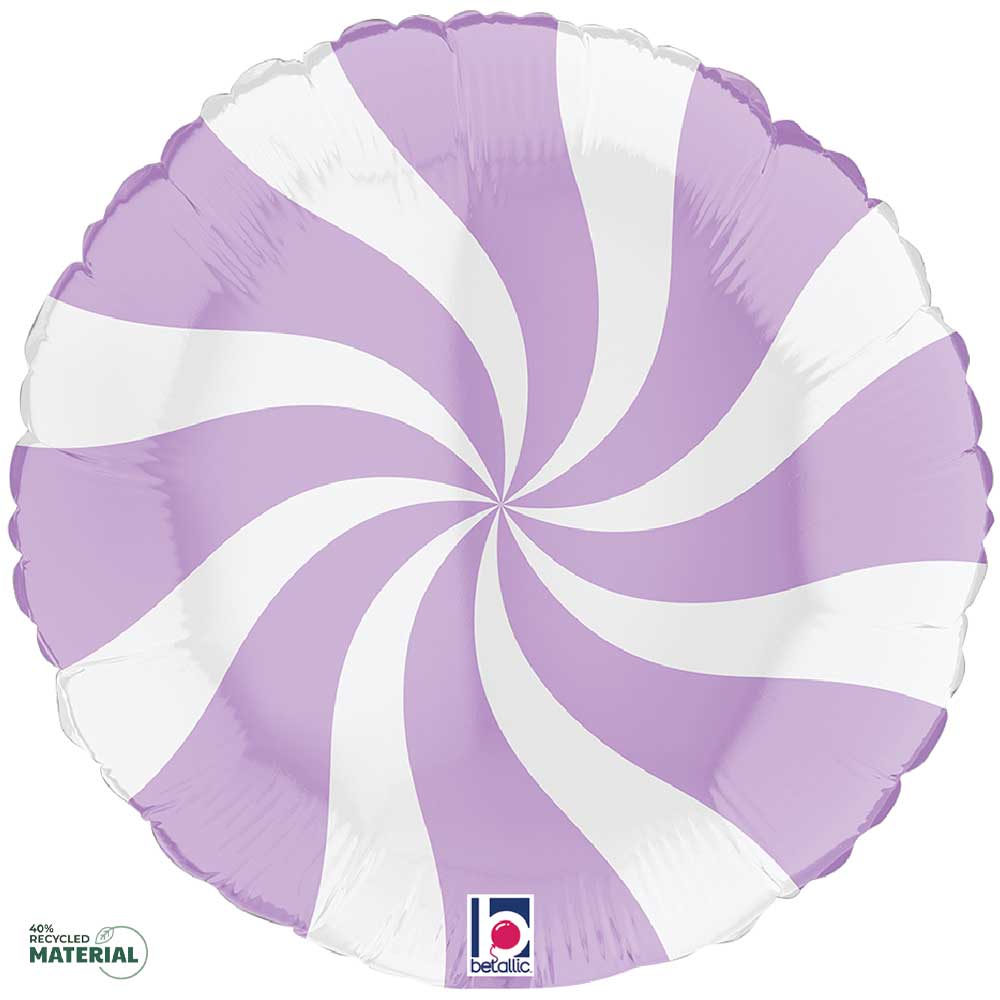 Betallic 18” Swirly White & Lilac