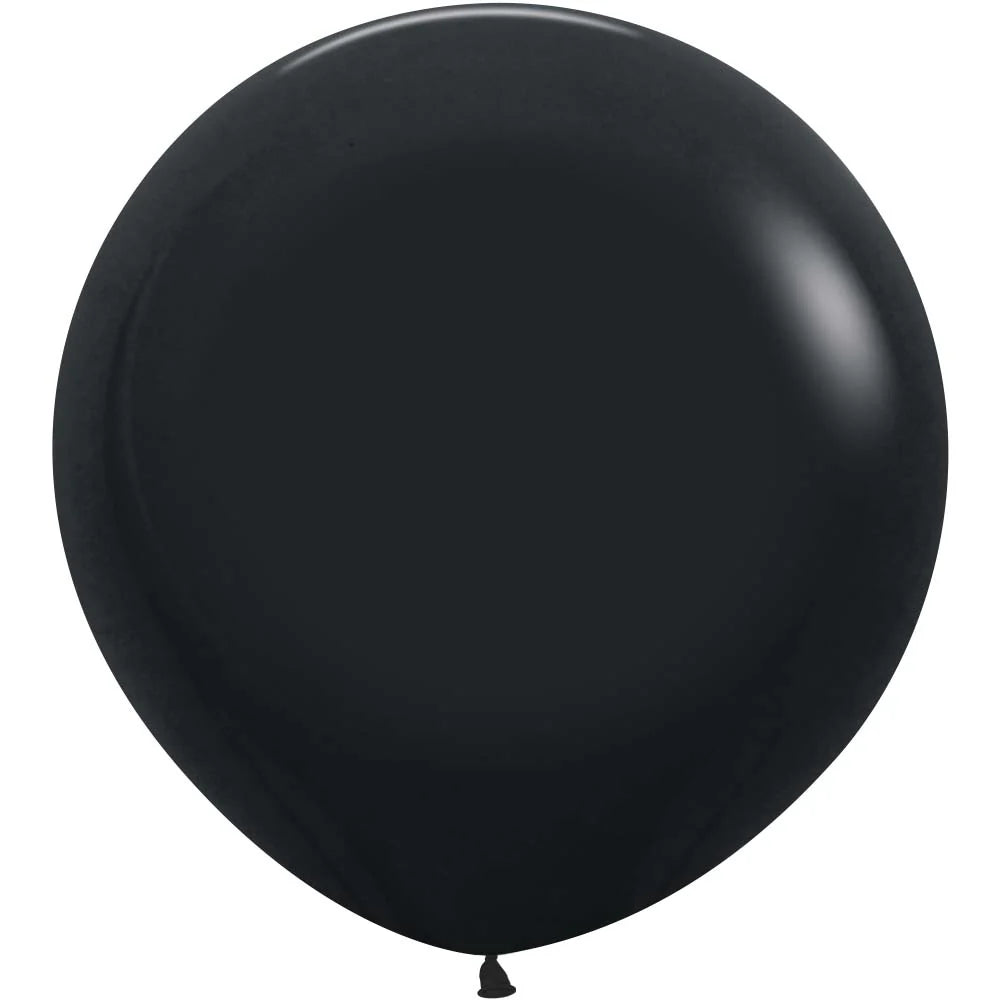 Sempertex 36" Deluxe Black Latex Balloon 2ct