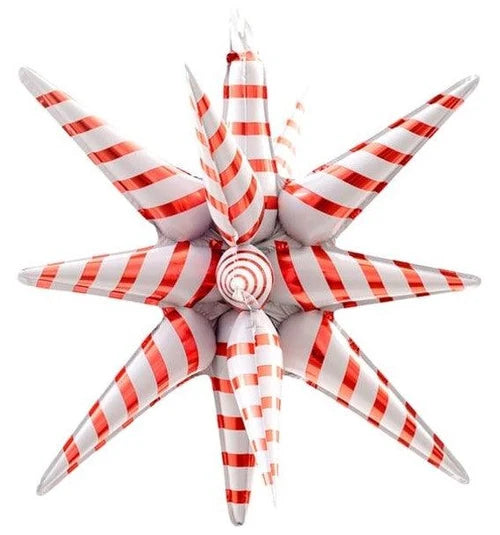 27" Magic Star Christmas (white-red stripes)