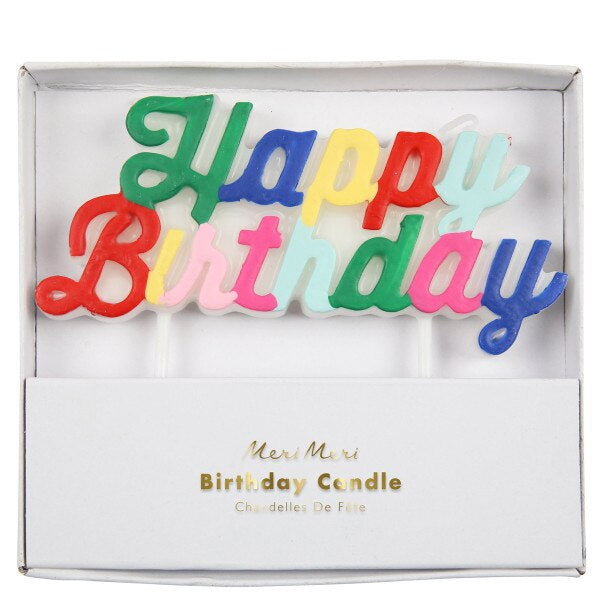 MERI MERI Multicolor Happy Birthday Candle