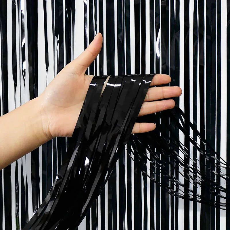 Black Foil Curtains 3ft x 8ft