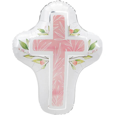 Anagram 28" Pink Cross Balloon 1ct