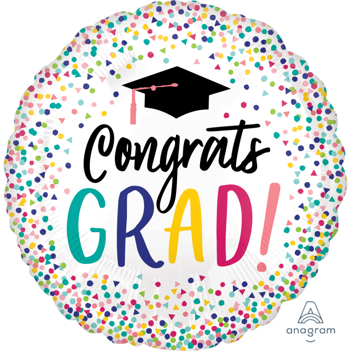 Anagram 28” YAY Grad Confetti Dots (FLAT)