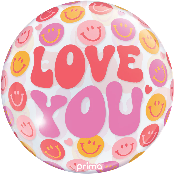 PRIMA 10" Air-filled Love You Smile Faces Sphere™