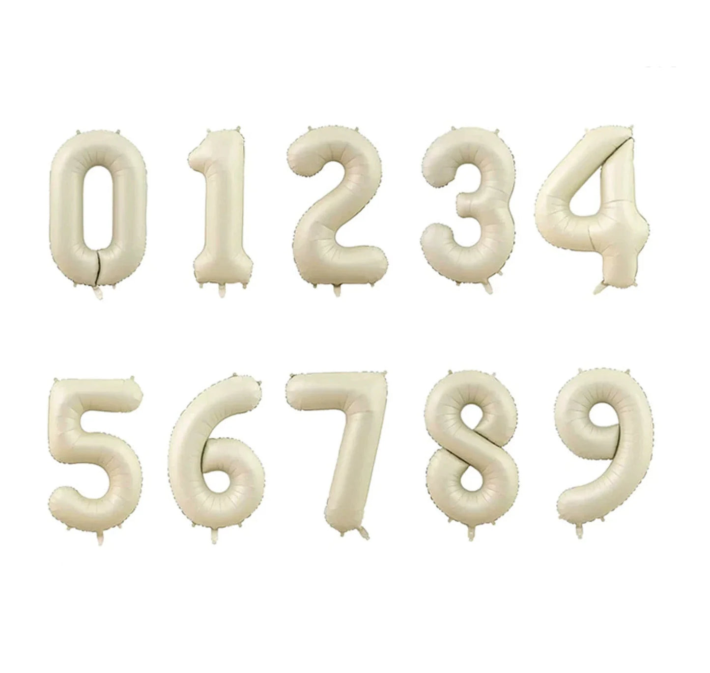 34" Cream Foil Balloon Number