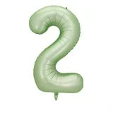 34" Sage Foil Balloon Number
