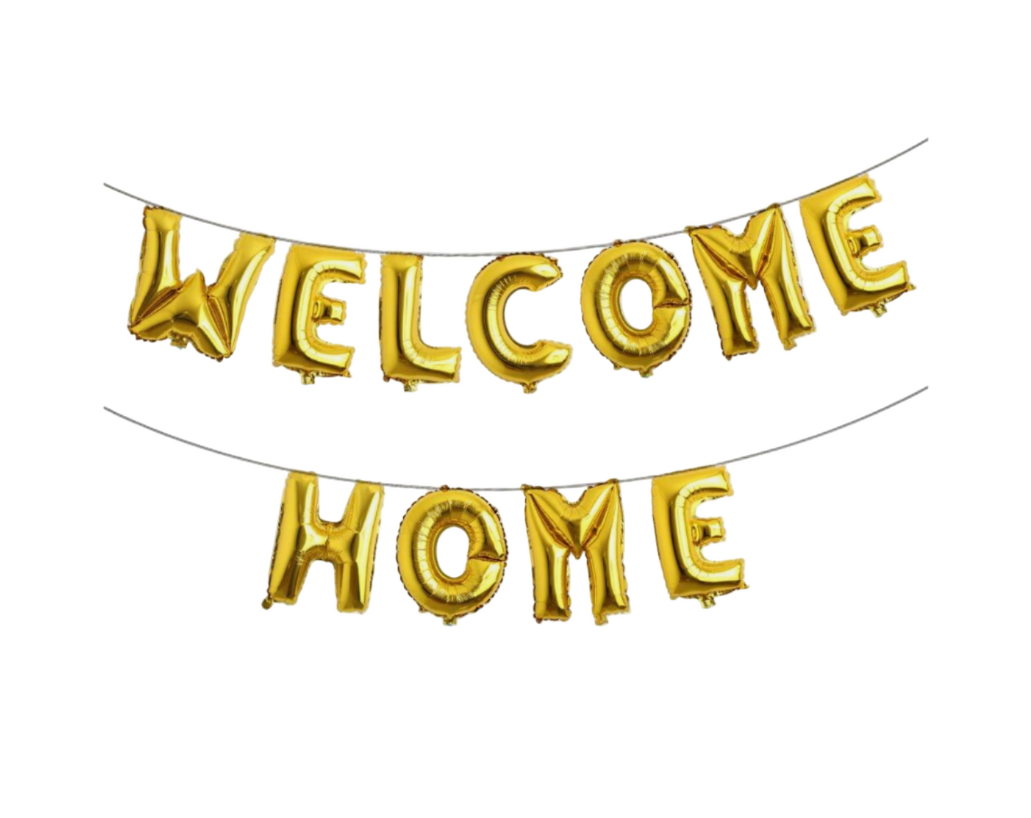Welcome Home Foil Balloon Set - Gold (AIR-FILL ONLY)