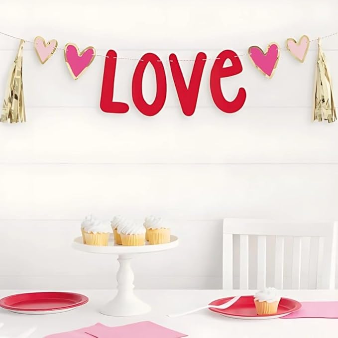 UNIQUE Love Hearts Garland Foil Tsl