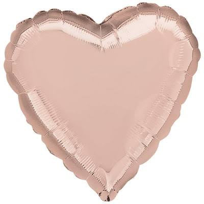 9” Rose Gold Heart (AIR-FILL ONLY / FLAT)