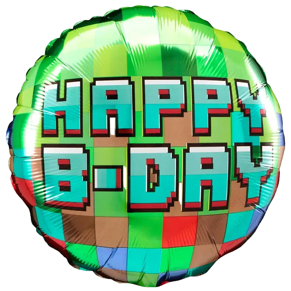 Anagram 17" Happy Birthday Pixel Party
