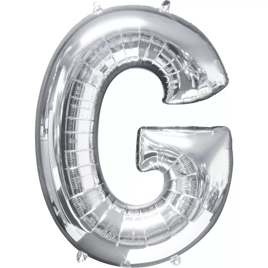 34" Silver Foil Balloon Letter