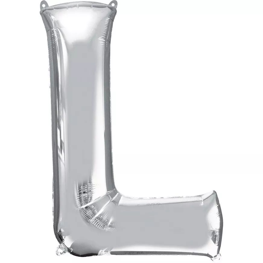 34" Silver Foil Balloon Letter