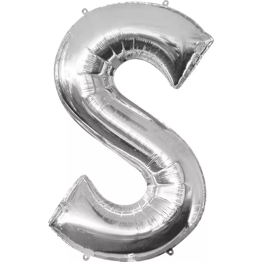34" Silver Foil Balloon Letter