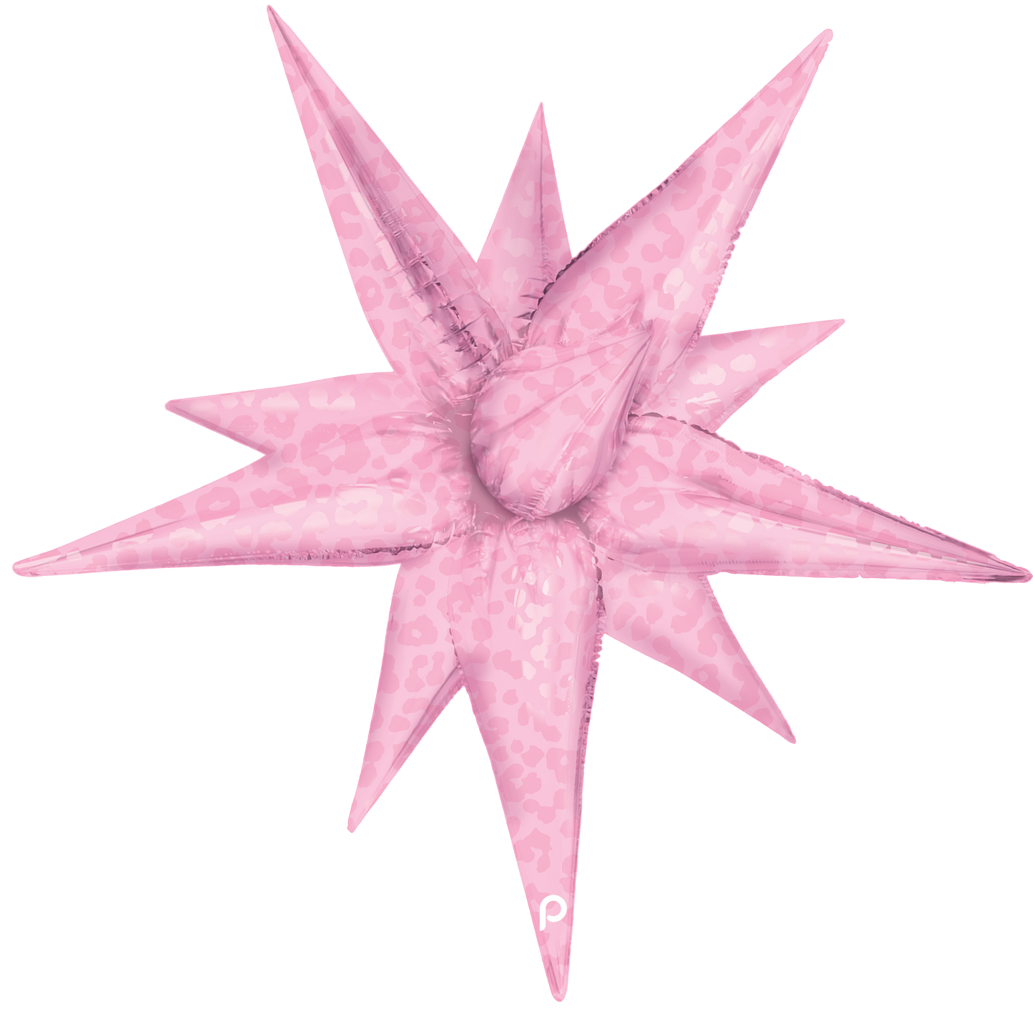 PRIMA 26" Light Pink Matte & Shiny Leopard Print Starburst