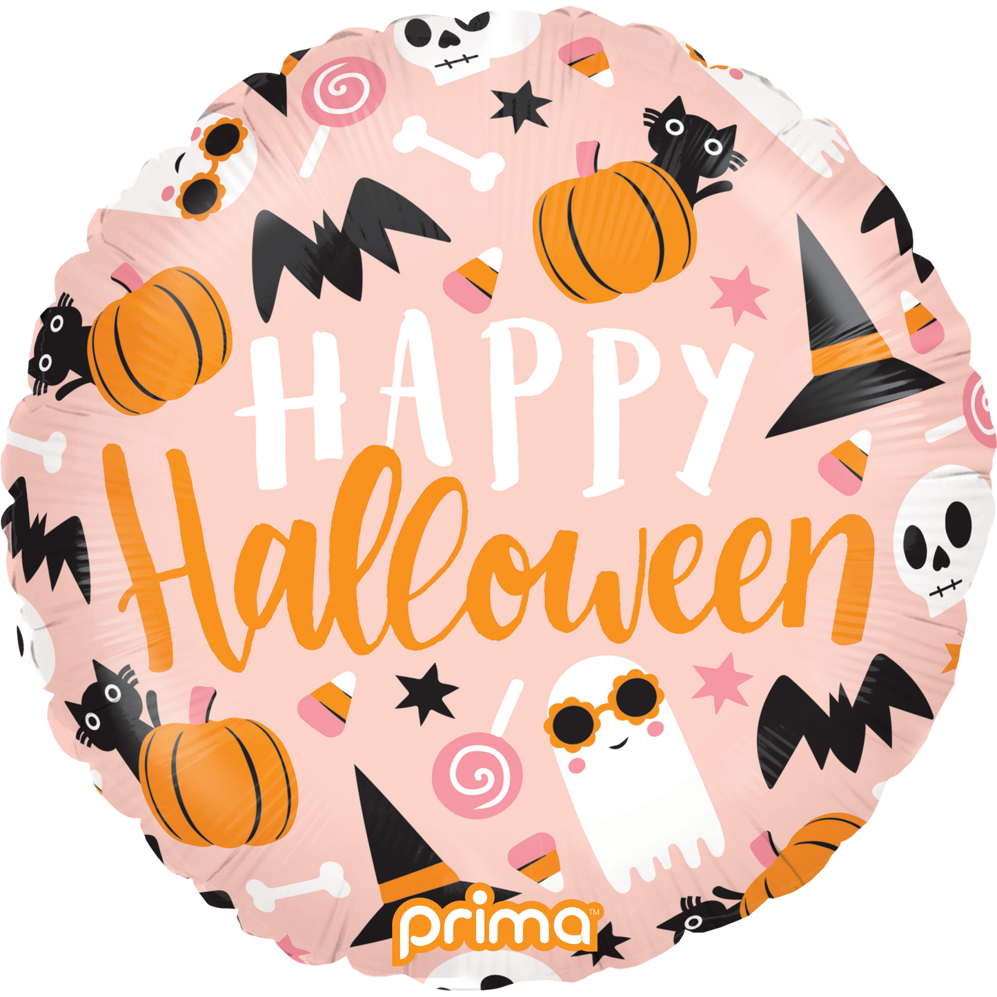 PRIMA 18" Round Happy Halloween Cute Icons