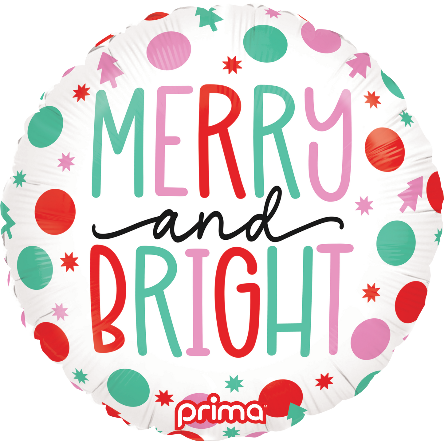 PRIMA 18" Round Merry & Bright Dots
