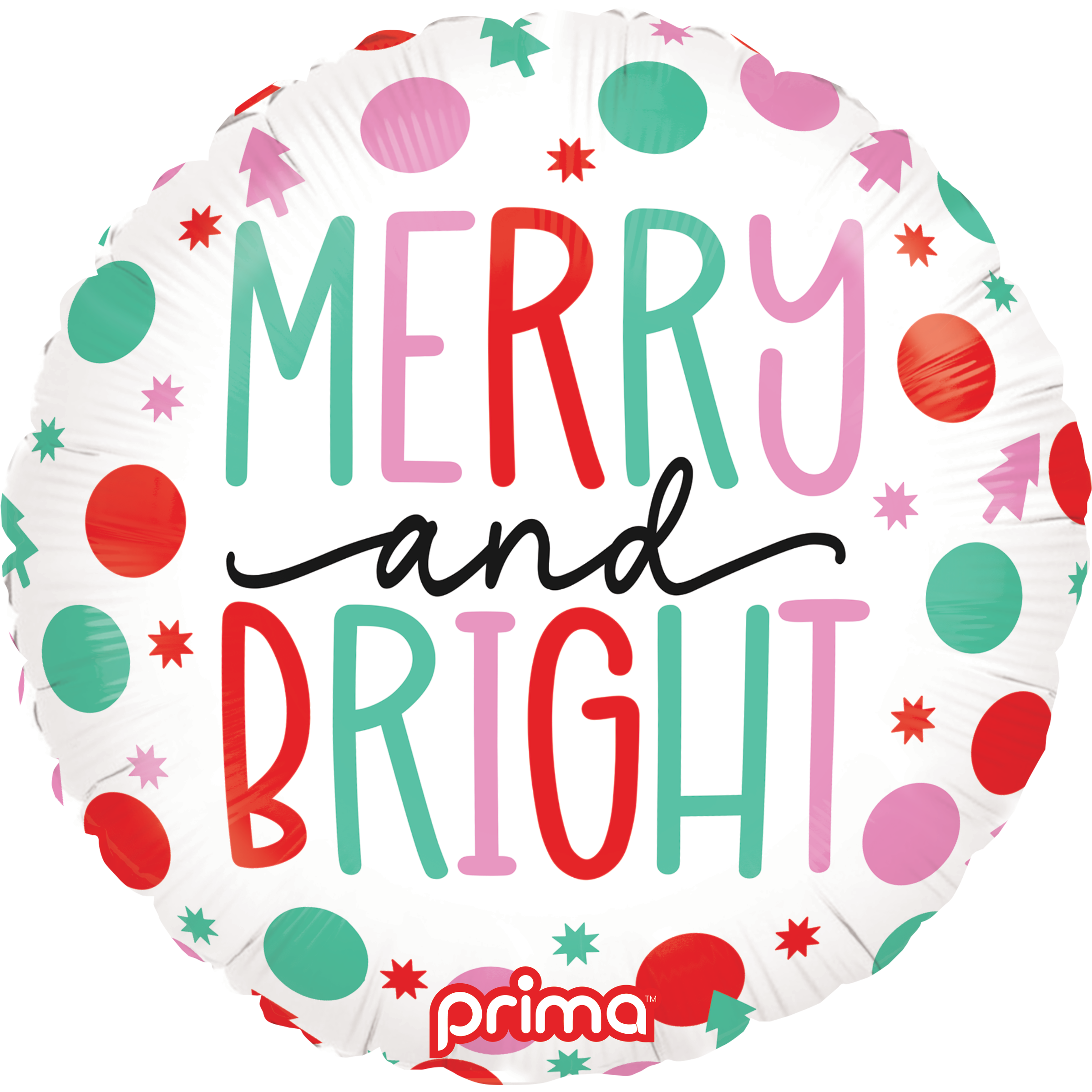 PRIMA 18" Round Merry & Bright Dots