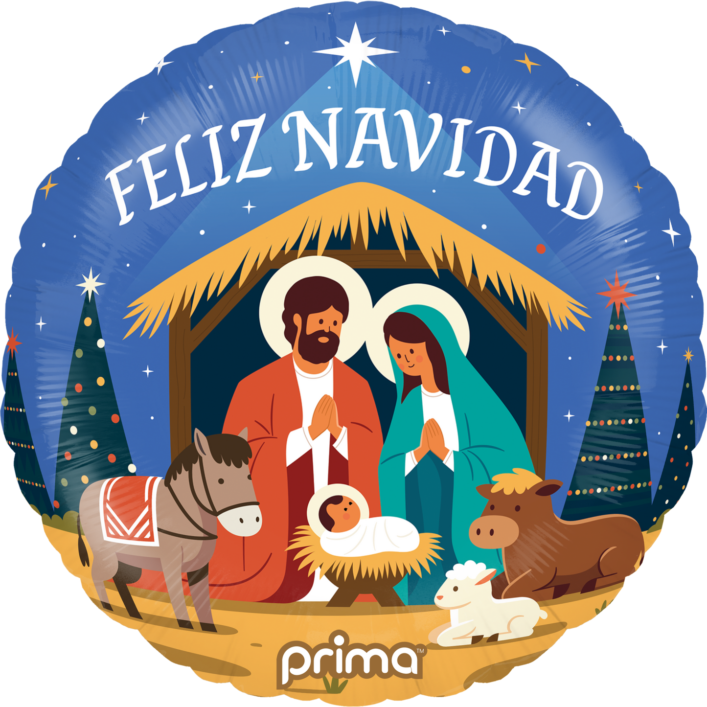 PRIMA 18" Round Feliz Navidad