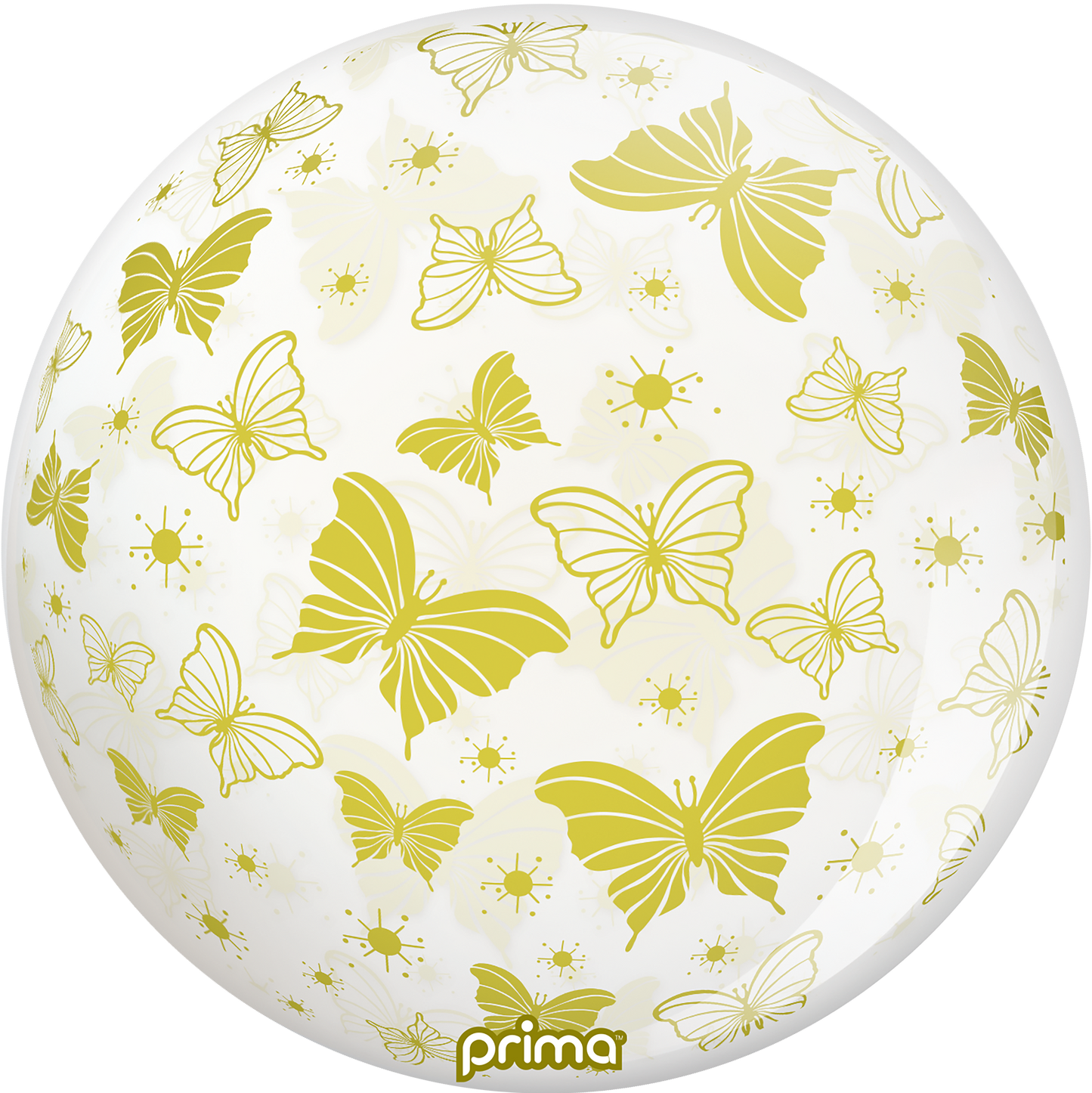 PRIMA 20” Gold Butterflies Sphere