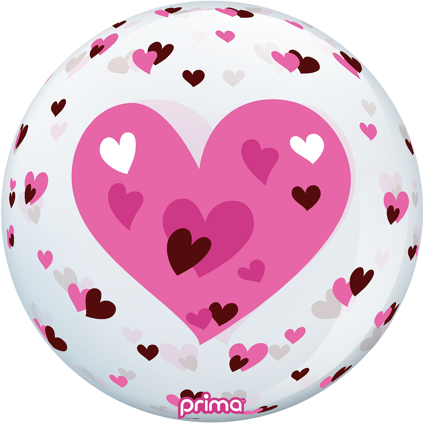 PRIMA 20” Pink Hearts Sphere