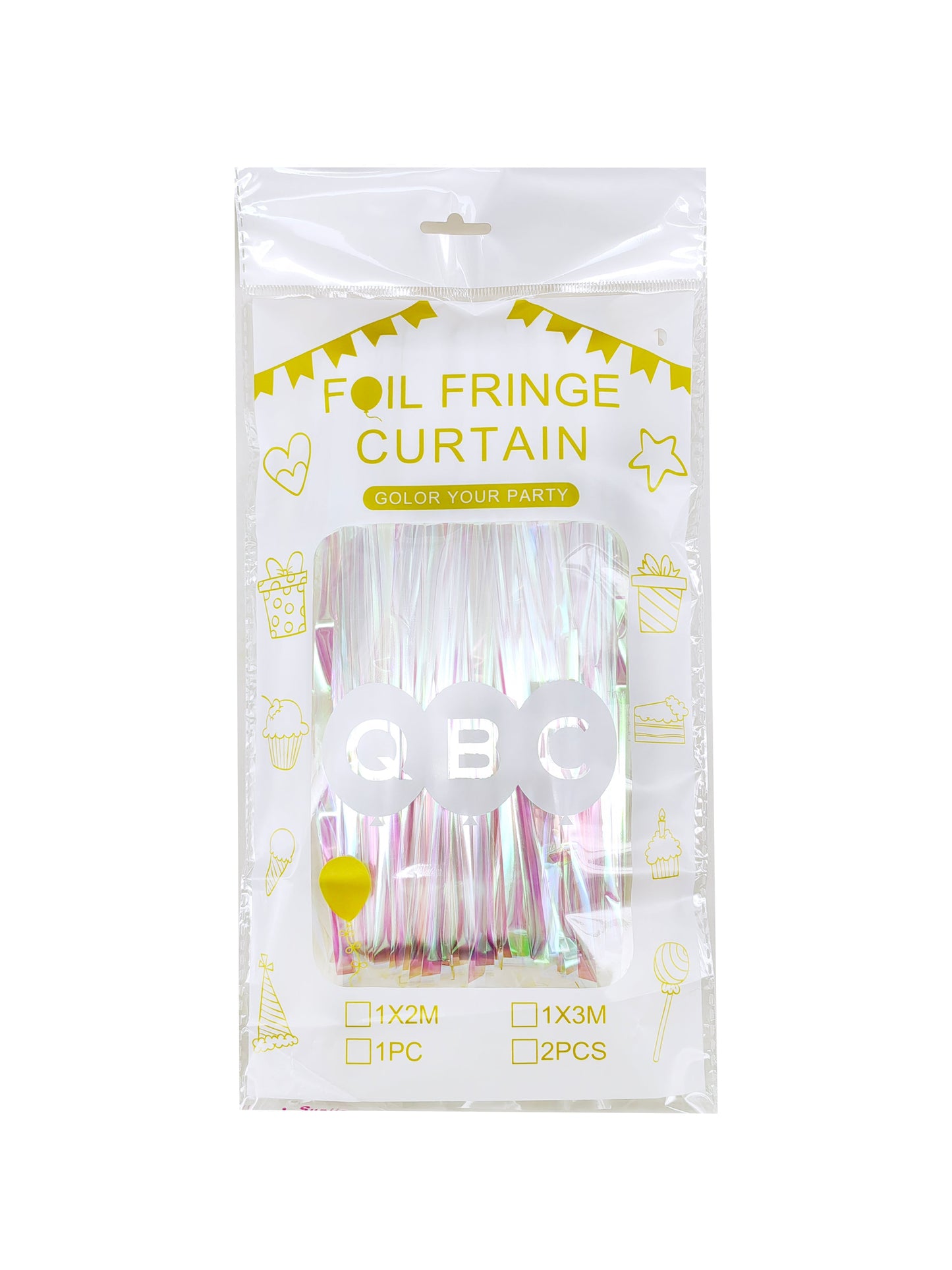 QBC Foil Irisdecent Curtains 3ft x 6ft