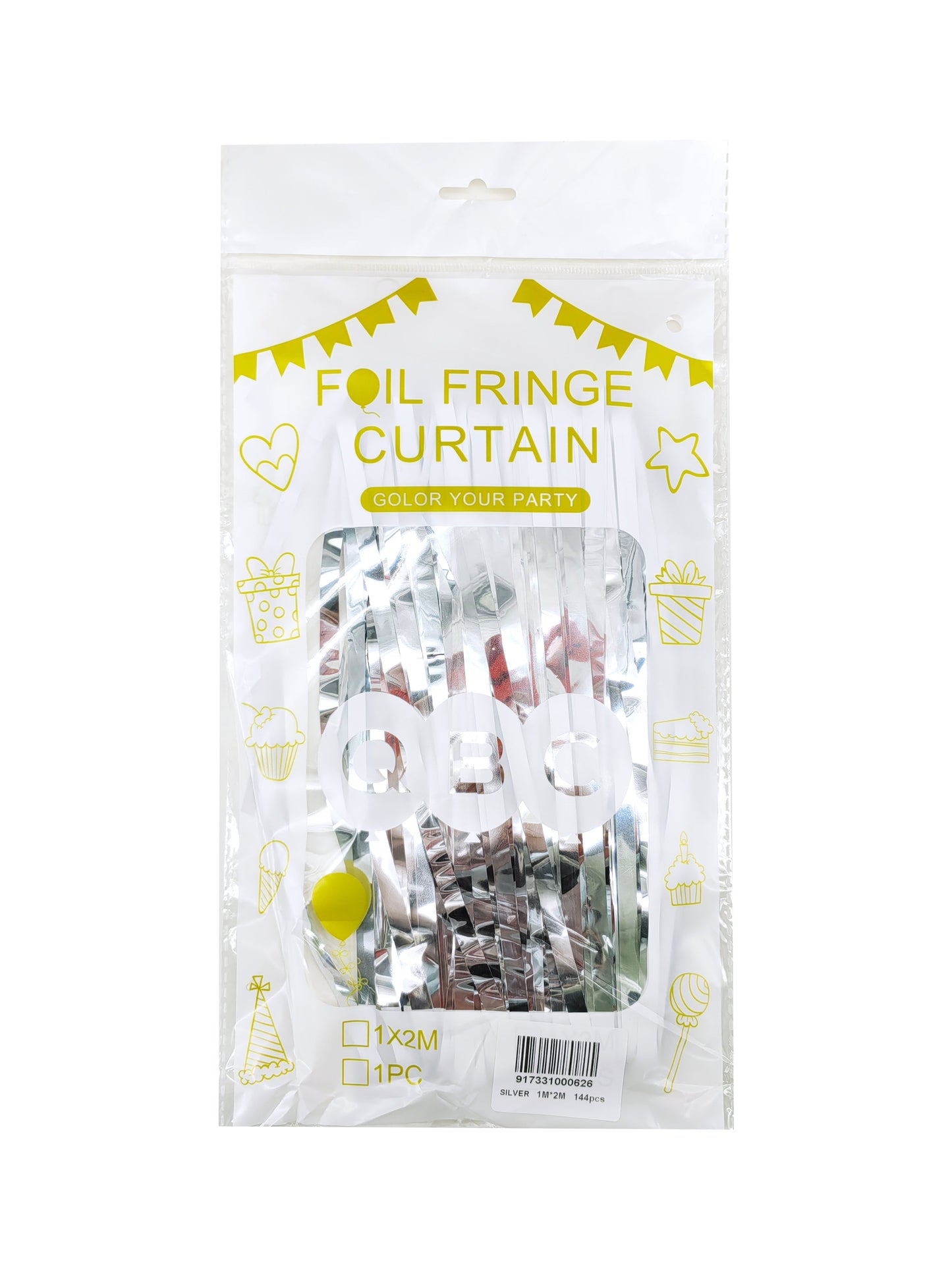 QBC Foil Irisdecent Curtains 3ft x 6ft