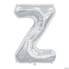 34" Silver Foil Balloon Letter